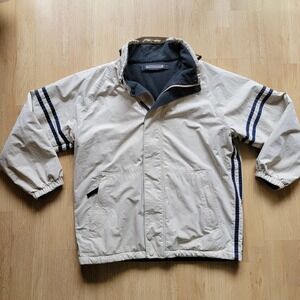 CREMIEUX SPORT Mens Reversible Fleece Lined Jacket Cream Gray L